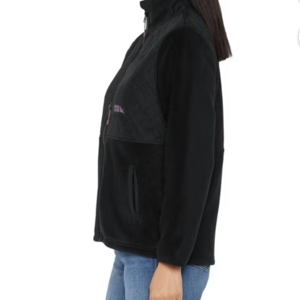 Eddie Bauer Women's Black and Purple Teddy Jacket - Picture 3 of 5